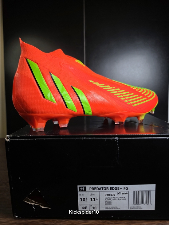 Adidas Predator Edge+ FG Game Data Pack GW1039 Solar Red Cleats Men Size 10.5 main image 10